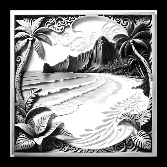 Phillipines Tropic Scene Engraved Tile