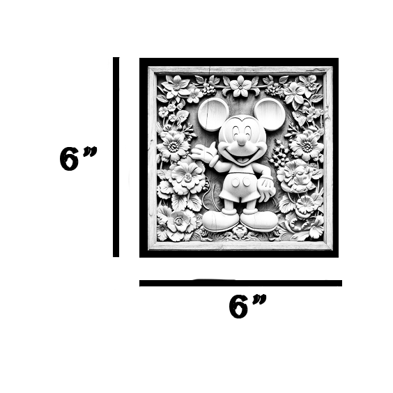 Garden Mickey Mouse Engraved Tile